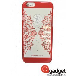 Накладка JOYROOM для iPhone 6 6s со стразами белая красная.jpg